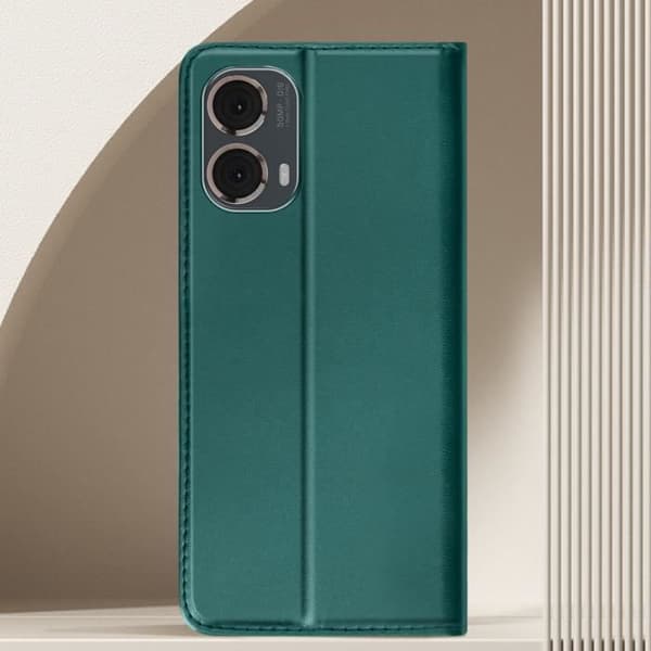 Smartphone-fodral - AVIZAR - Motorola Moto G85 - Mörkgrön - Magnetkläpp - Korthållare