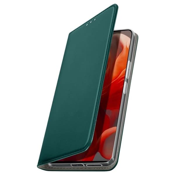 Smartphone-fodral - AVIZAR - Motorola Moto G85 - Mörkgrön - Magnetkläpp - Korthållare