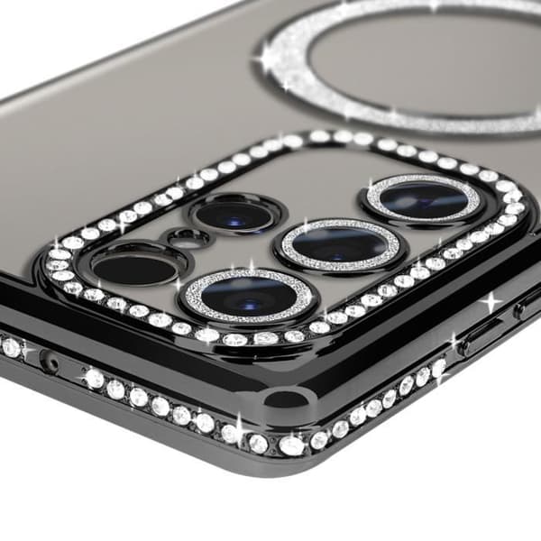 Coque - AVIZAR - Samsung Galaxy S24 Ultra - Hård - Strass - Kompatibel med MagSafe