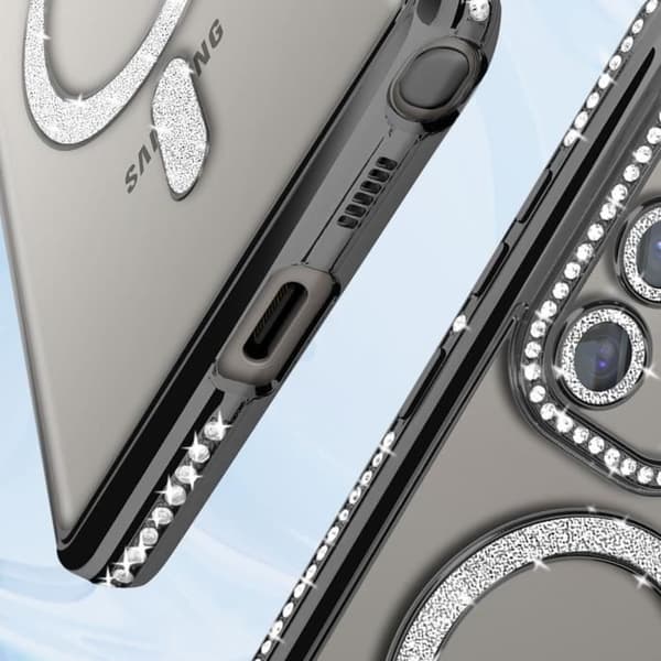 Coque - AVIZAR - Samsung Galaxy S24 Ultra - Hård - Strass - Kompatibel med MagSafe