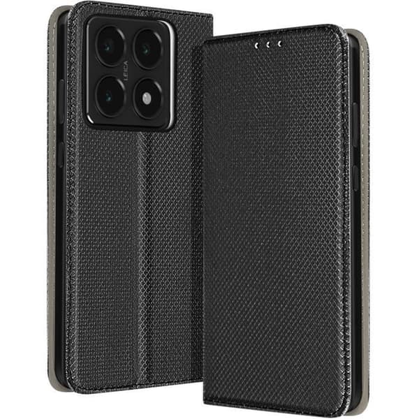 Smartphonefodral - AVIZAR - Xiaomi 14T - Magnetiskt - Kortfack - Svart