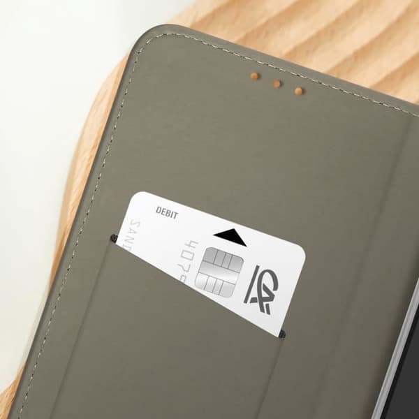 Étui för Samsung Galaxy M35 - AVIZAR - Röd - Semihård - Kortfack - Fällbart ställ