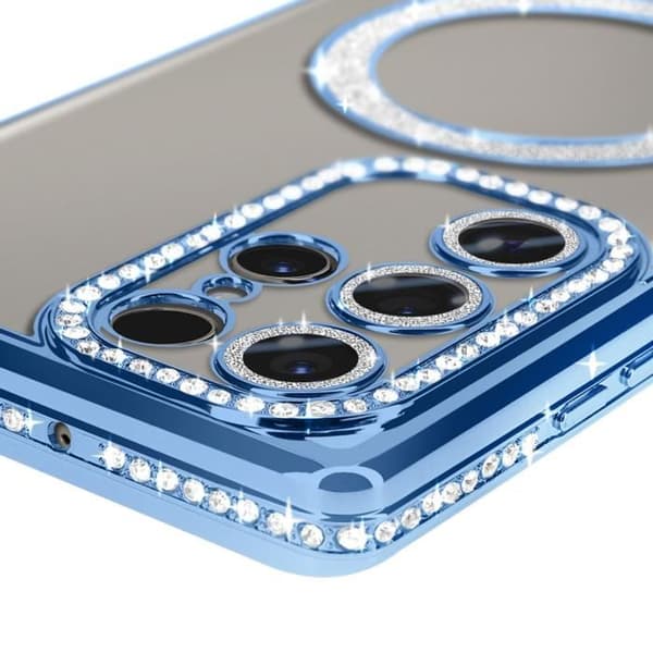 Coque - AVIZAR - Samsung Galaxy S24 Ultra - Hård - Strass - Kompatibel med MagSafe