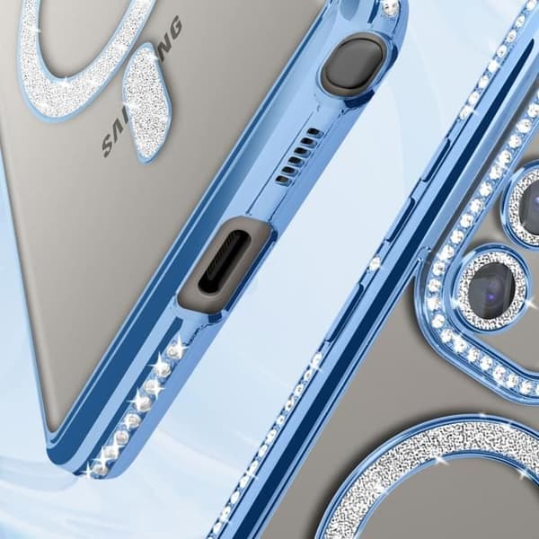 Coque - AVIZAR - Samsung Galaxy S24 Ultra - Hård - Strass - Kompatibel med MagSafe