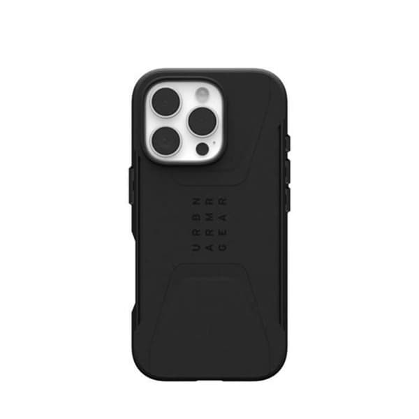 Coque - UAG - Civil - iPhone 16 Pro - Antidérapante - Hexagonalt Mönster - Svart