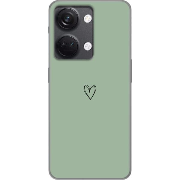 OnePlus Nord 3 Genomskinligt Skal Hjärta Grön
