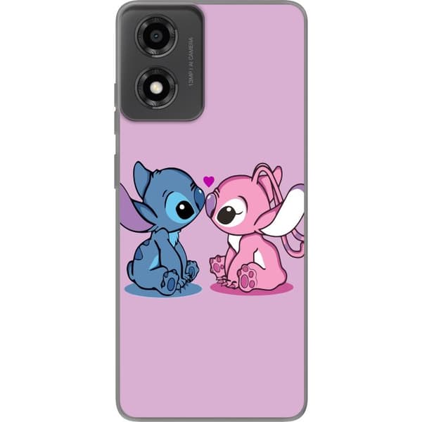 Motorola Moto E14 Gennemsigtig cover lilo & stitch 2025