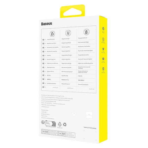 Magneettinen puhelinkotelo iP 13 Baseus OS-Lucent -sarjalle (kirkas)
