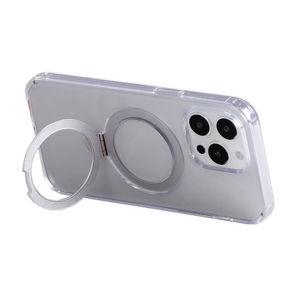 Magneettinen suojakuori pidikkeellä Joyroom JR-BP004 iPhone 15 Prolle (läpinäkyvä)