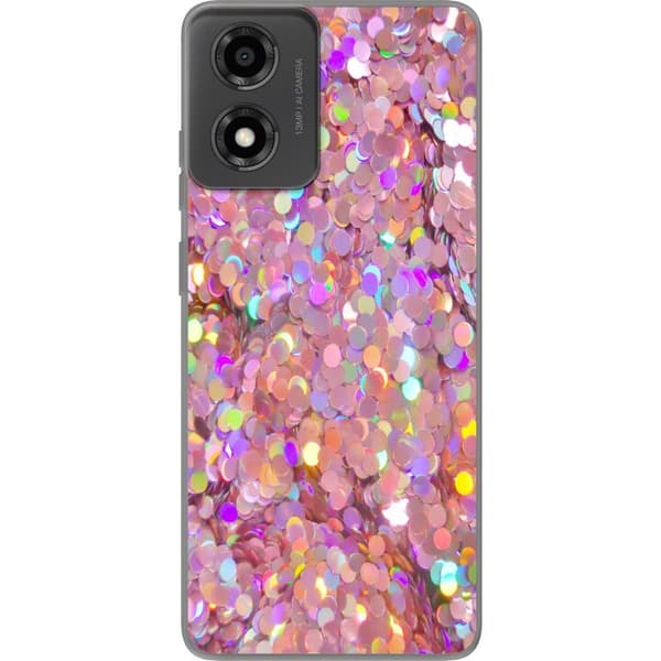 Motorola Moto E14 Gennemsigtig cover Glitter