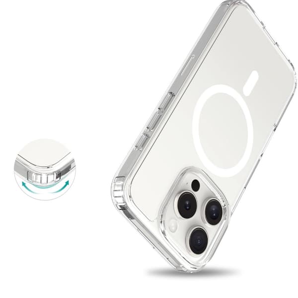 Mobique Magnetic Hybrid Case iPhone 16 Pro Clear