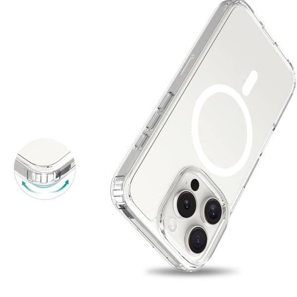 Mobique Magnetic Hybrid Case iPhone 16 Pro Max Clear