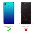 Miniatyrbild 2 av 2: HUAWEI Y7 2019 fodral + 4D härdat glas, heltäckande filmglas skärmskydd