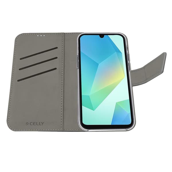 Celly Samsung Galaxy A16 Kotelo Wally Wallet Case Musta