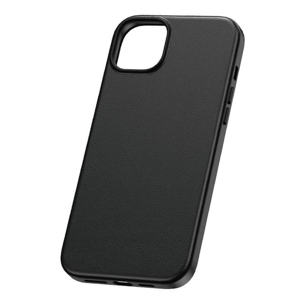 Telefonfodral för iPhone 15 Plus Baseus Fauxther Series (svart)