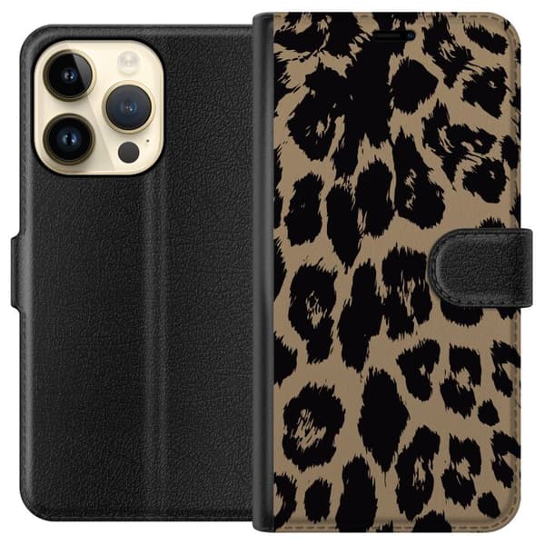 Apple iPhone 14 Pro Tegnebogsetui Leopard