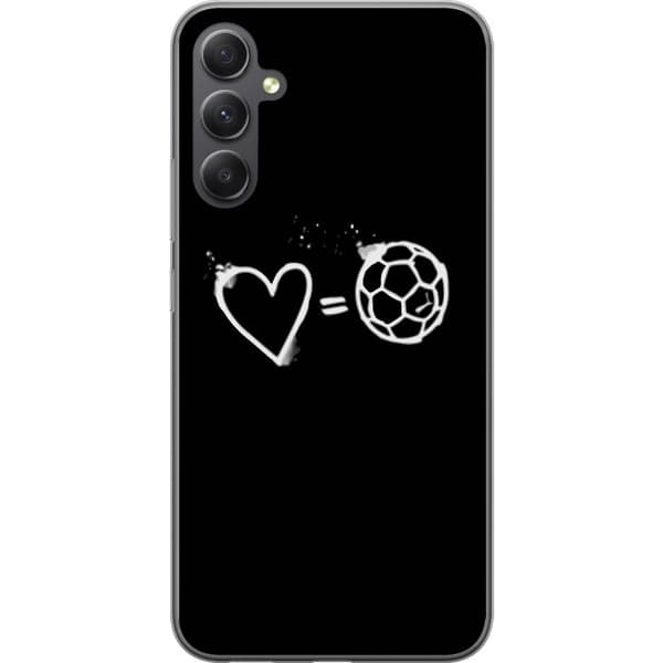 Samsung Galaxy A15 5G Läpinäkyvä kuori Rakastan jalkapalloa