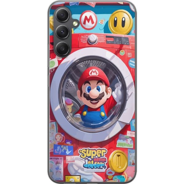 Samsung Galaxy A15 5G Läpinäkyvä kuori Mario