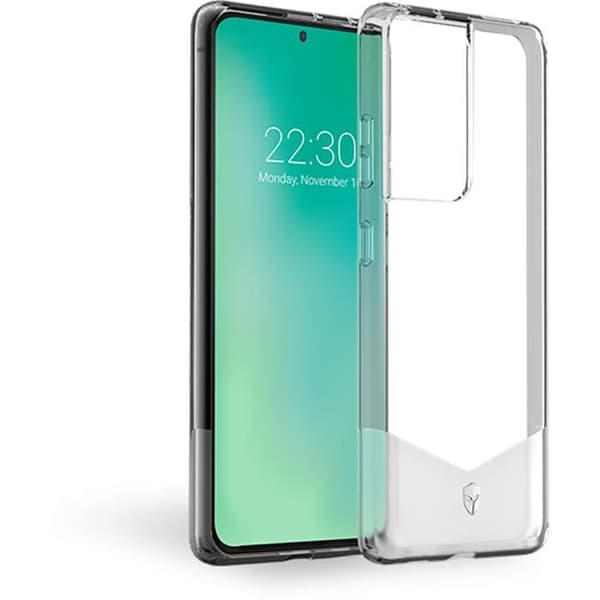PURE Förstärkt Fodral Transparent Livstidsgaranti för Samsung G S21 Ultra 5G Force Fodral