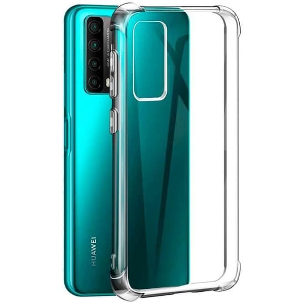 Fodral - Huawei - P Smart 2021 - Halvstyvt - Genomskinlig - Stötskydd