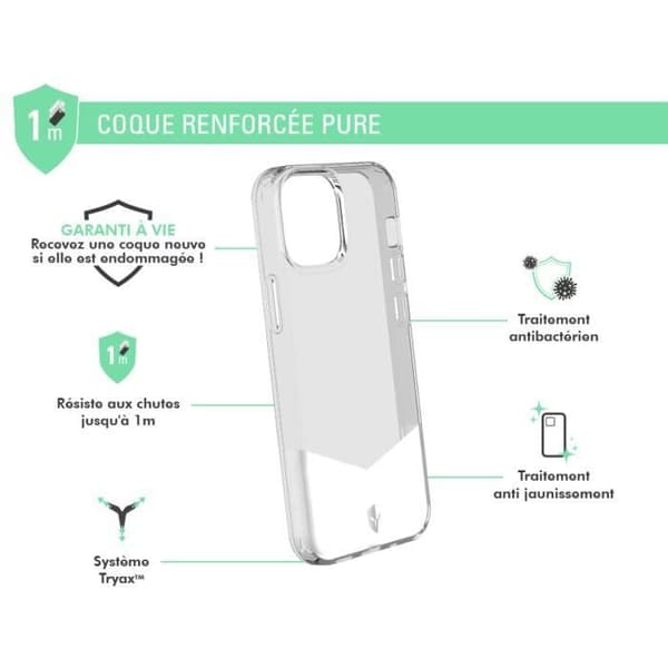 Coque - PURE - iPhone 13 mini - Förstärkt - Transparent - Livstidsgaranti