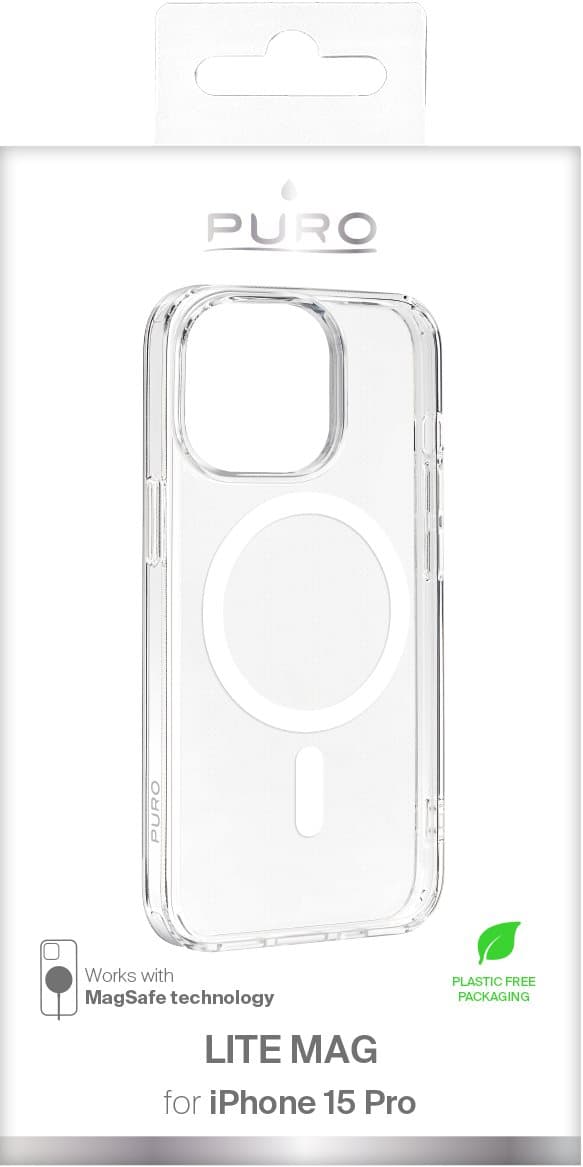 iPhone 15 Pro LITE MAG TPU case, magnets, transparent