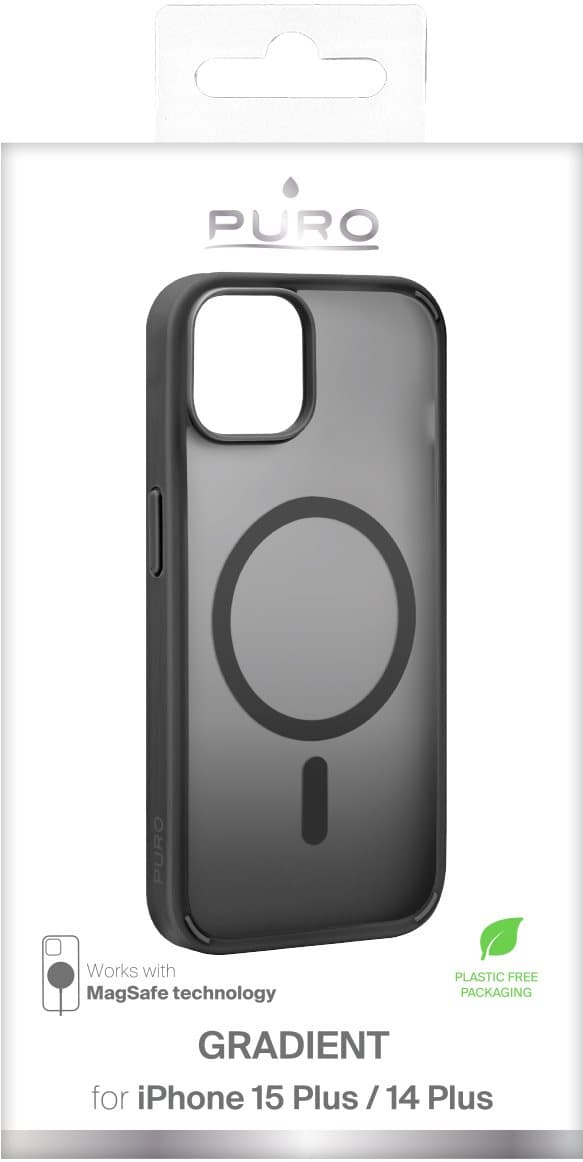 iPhone 15 Plus cover GRADIENT, black