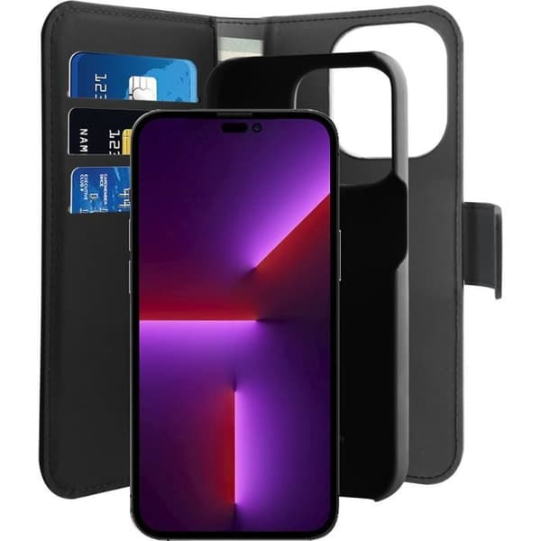 Folio 2 i 1 Apple iPhone 14 Pro Magnetfodral Svart Puro