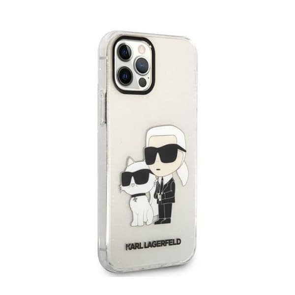 Karl Lagerfeld IML Glitter NFT Karl -amp Choupette - Fodral för iPhone 12 / iPhone 12 Pro (Transparent) -