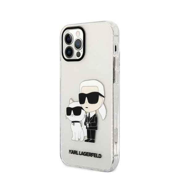 Karl Lagerfeld IML Glitter NFT Karl -amp Choupette - Fodral för iPhone 12 / iPhone 12 Pro (Transparent) -