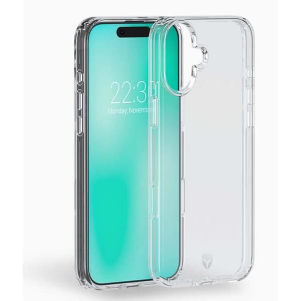 Förstärkt fodral iPhone 16 Plus FEEL Origin Frankrike Transparent Garanti - Livstids Force Fodral-garanti