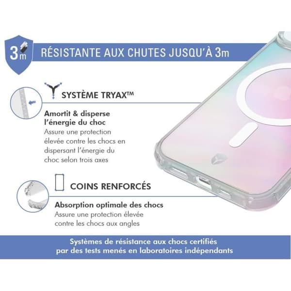 Coque Förstärkt - Styrka Fodral - iPhone 16 - Holografisk - Livstidsgaranti - Plast