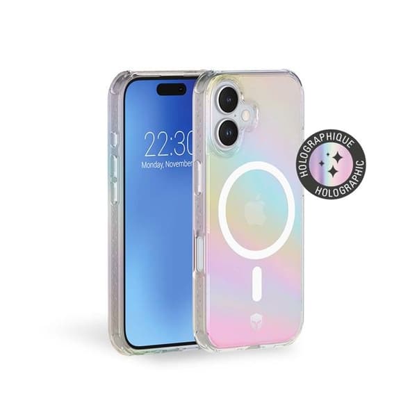 Coque Förstärkt - Styrka Fodral - iPhone 16 - Holografisk - Livstidsgaranti - Plast