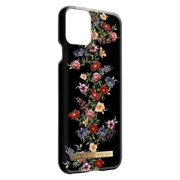 Coque iPhone 11 Pro - Ideal of Sweden - Floral Dark - Resistenta - Svart - Hård