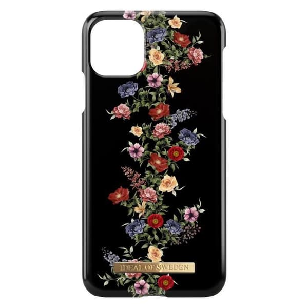 Coque iPhone 11 Pro - Ideal of Sweden - Floral Dark - Resistenta - Svart - Hård