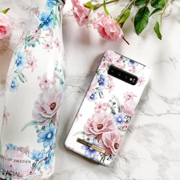 Coque - IDEAL OF SWEDEN - Blommig Romantik - Ros - Hård - Kompatibel med Trådlös Laddning QI