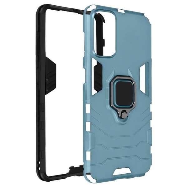 Telefonfodral - Samsung - Galaxy A73 5G - Stötsäker - Metallring - Blå