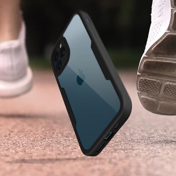Heltäckande skal - MÄRKE - iPhone 12 Pro - Stötsäker - Plexiglas - Förstärkta hörn