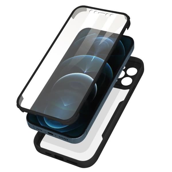 Heltäckande skal - MÄRKE - iPhone 12 Pro - Stötsäker - Plexiglas - Förstärkta hörn
