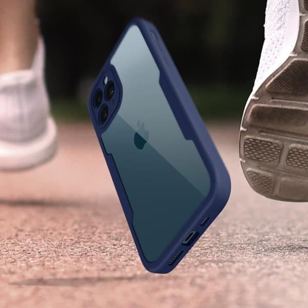 Heltäckande skal - AVIZAR - iPhone 12 Pro - Baksidan i plexiglas - Framsidan i polymer - Förstärkta hörn