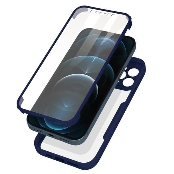 Heltäckande skal - AVIZAR - iPhone 12 Pro - Baksidan i plexiglas - Framsidan i polymer - Förstärkta hörn