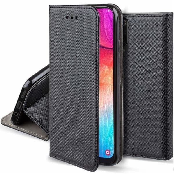 Folio Book Galaxy A52 fodral med sidoflik, svart färg
