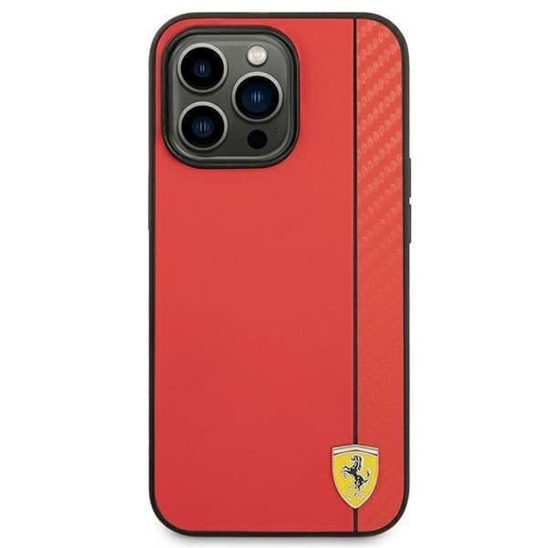 Ferrari Carbon - Fodral för iPhone 14 Pro (röd) - 3666339063863