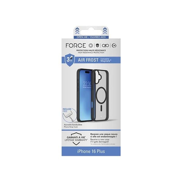 Forcecase MagSafe-kompatibelt förstärkt fodral för iPhone 16 Plus Frost Black