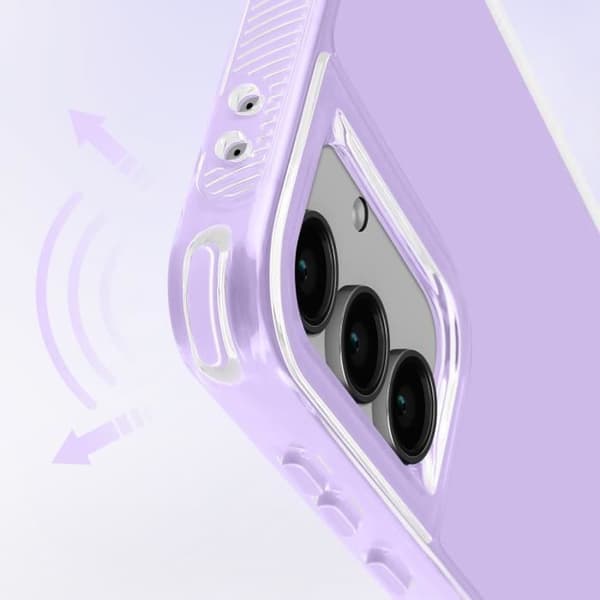 Coque Bumper - AVIZAR - Samsung Galaxy S24 FE - Stötabsorberande - Lavendel - Förstärkta hörn