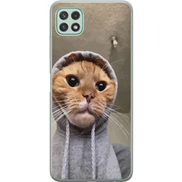 Samsung Galaxy A22 5G Läpinäkyvä kuori Kissapusero