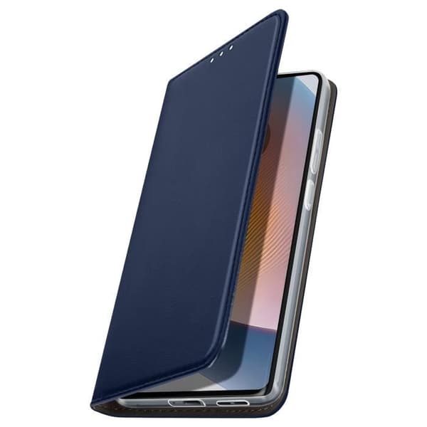 Smartphonefodral - AVIZAR - Motorola Edge 50 Fusion - Magnetisk flap - Kortfack - Mörkblå