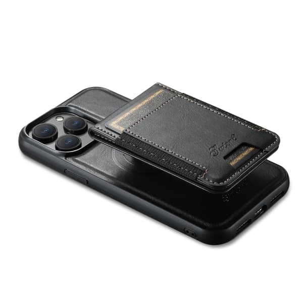 Kunstlærskall med MagSafe-kortholder for iPhone 14 Plus - Svart