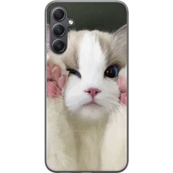 Samsung Galaxy A05s Gjennomsiktig deksel Katt
