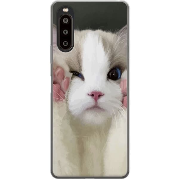 Sony Xperia 10 II Läpinäkyvä kuori Kissa
